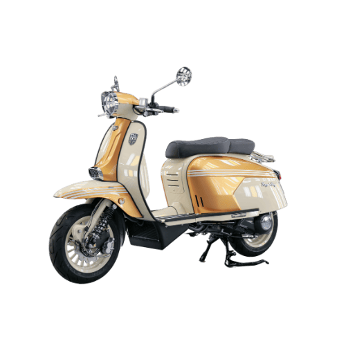 Retro Roller zweifärbig goldfarben/beige